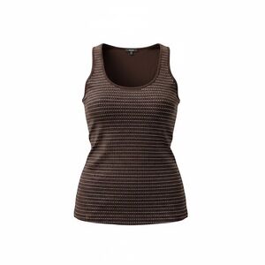 NWOT Grayse (St John) Brown Sleeveless Studded Women's Long Top XL (like L)